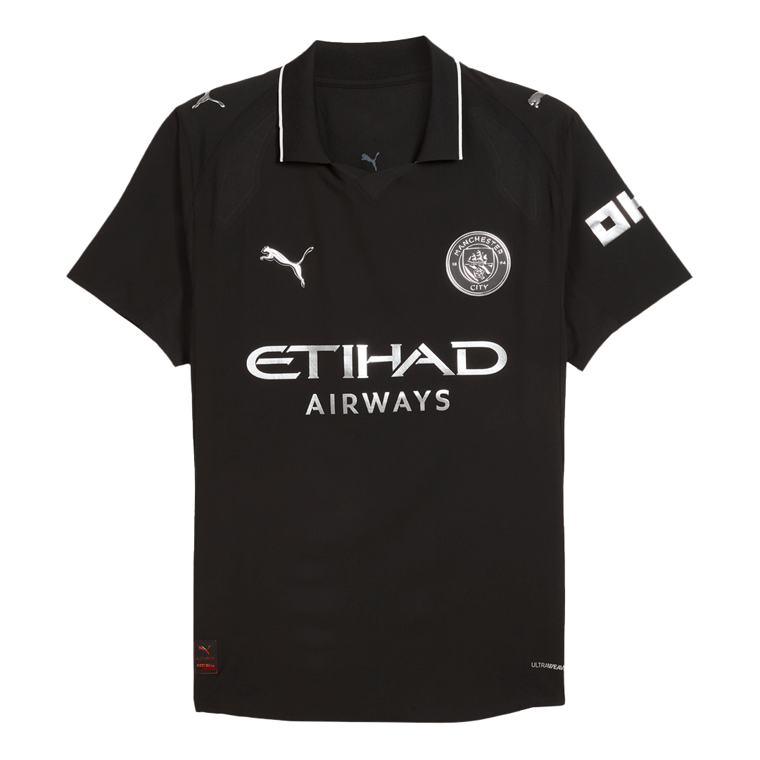 Camiseta Auténtica Reijnders #4 Manchester City 2025/26 Segunda Equipación - Versión Jugador - Vista 4