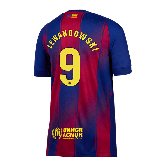 Camiseta Lewandowski #9 Barcelona 2025/26 Primera Equipación - Versión Hincha