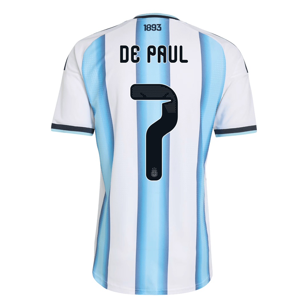 Camiseta Auténtica De Paul #7 Argentina 2026 Primera Equipación Copa del Mundo - Versión Jugador - Vista 2