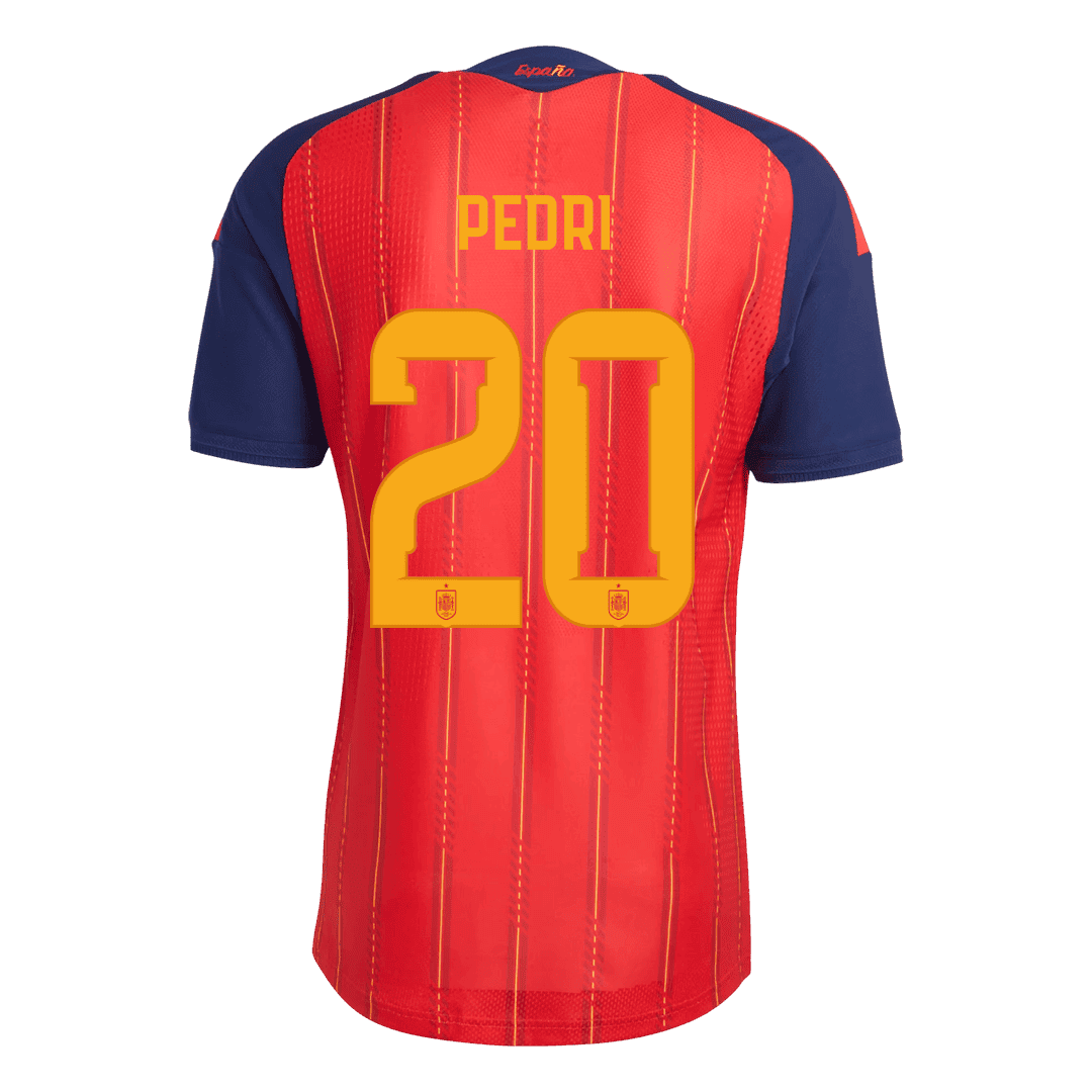 Camiseta Auténtica PEDRI #20 Spain 2026 Primera Equipación Copa del Mundo -Versión Jugador