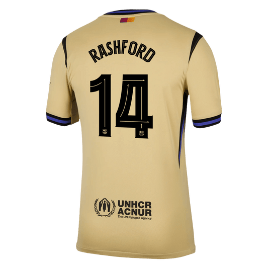 UCL Camiseta Rashford #14 Barcelona 2025/26 Segunda Equipación - Versión Hincha