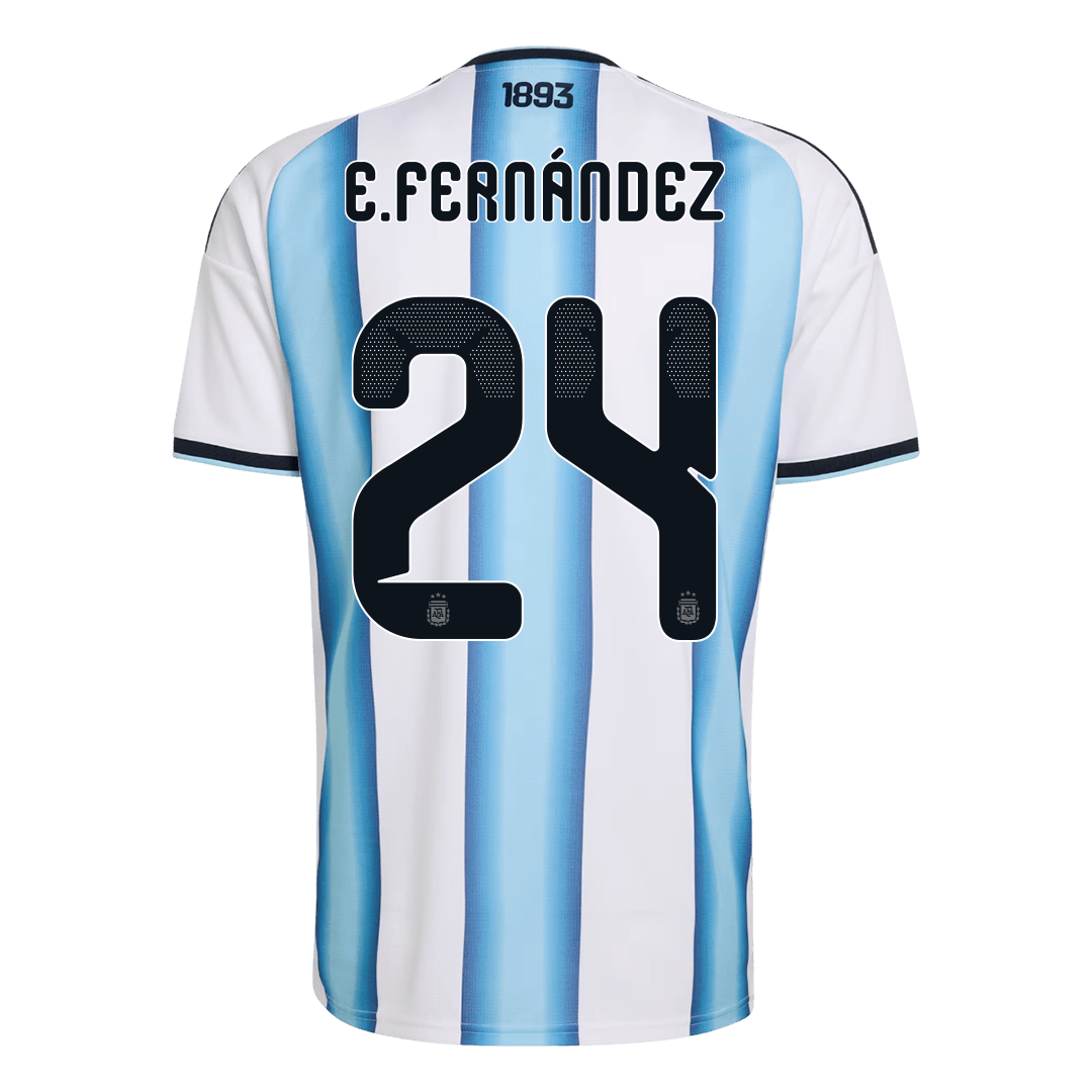Camiseta E. Fernández #24 Argentina 2026 Primera Equipación Copa del Mundo - Versión Hincha (Calidad Premium) - Vista 9