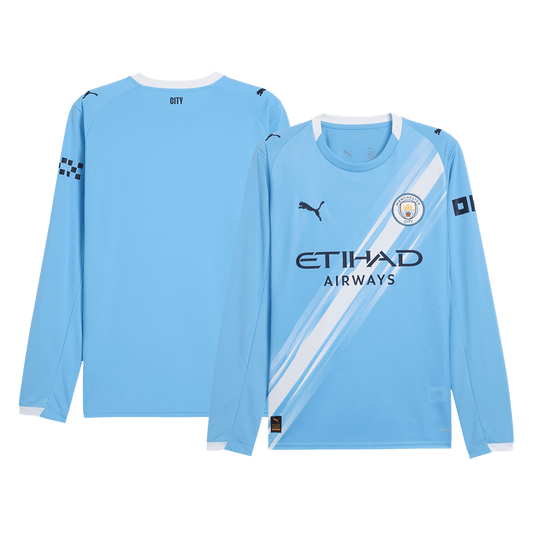 Camiseta Manga Larga Manchester City Primera Equipación 2025/26 - Versión Hincha