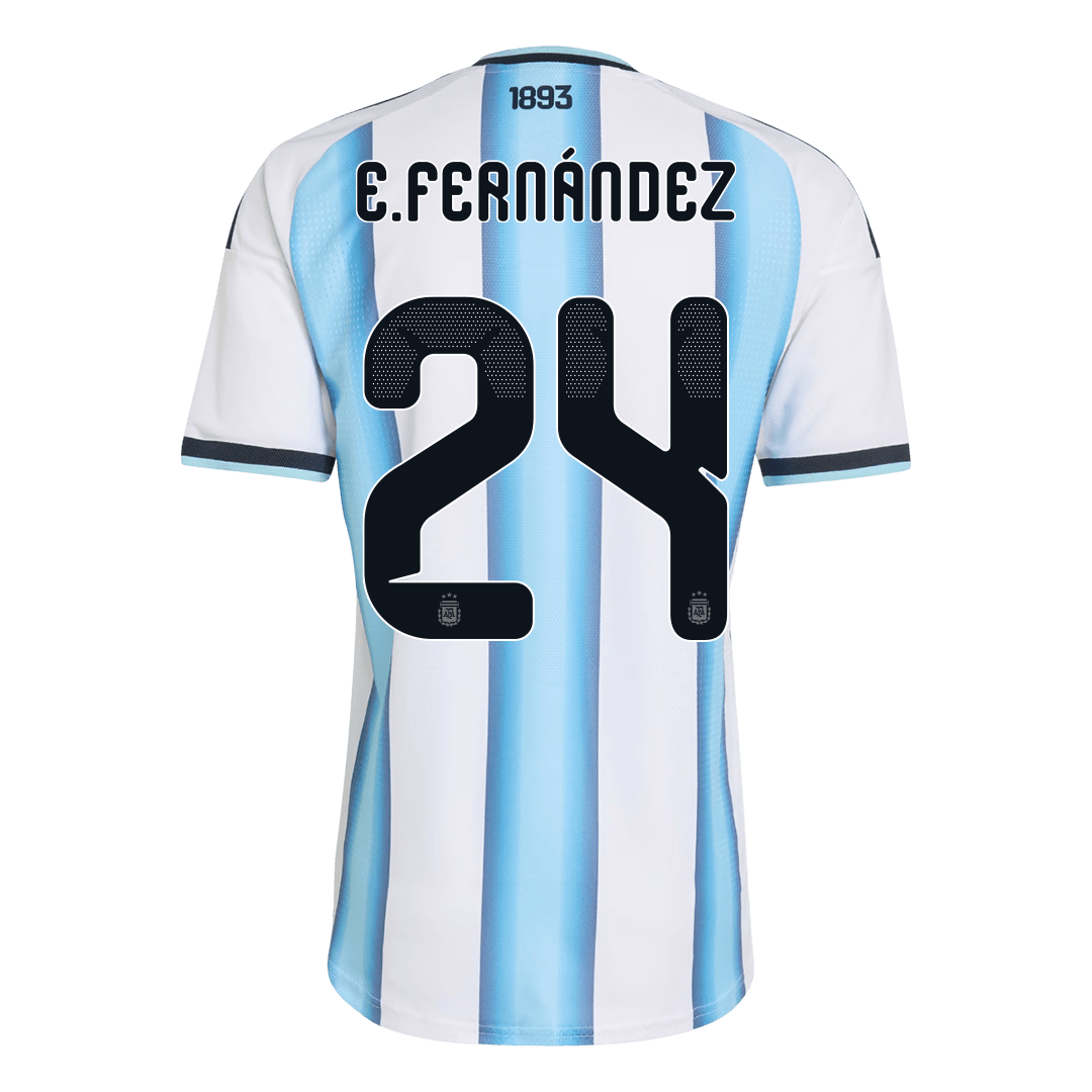 Camiseta Auténtica E. Fernández #24 Argentina 2026 Primera Equipación Copa del Mundo - Versión Jugador - Vista 2