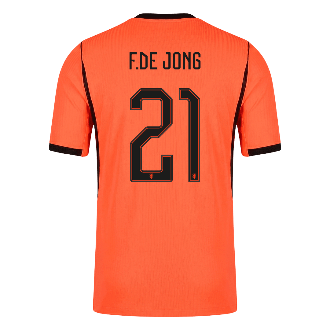Camiseta Auténtica F. De Jong #21 Países Bajos 2026 Primera Equipación Copa del Mundo - Versión Jugador - Vista 9