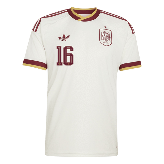 Camiseta Rodrigo #16 España 2026 Segunda Equipación Copa del Mundo - Versión Hincha