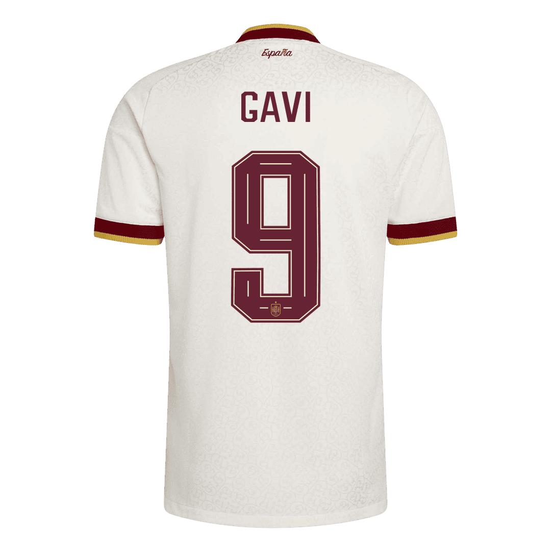 Camiseta Auténtica GAVI #9 Spain 2026 Segunda Equipación Copa del Mundo -Versión Jugador