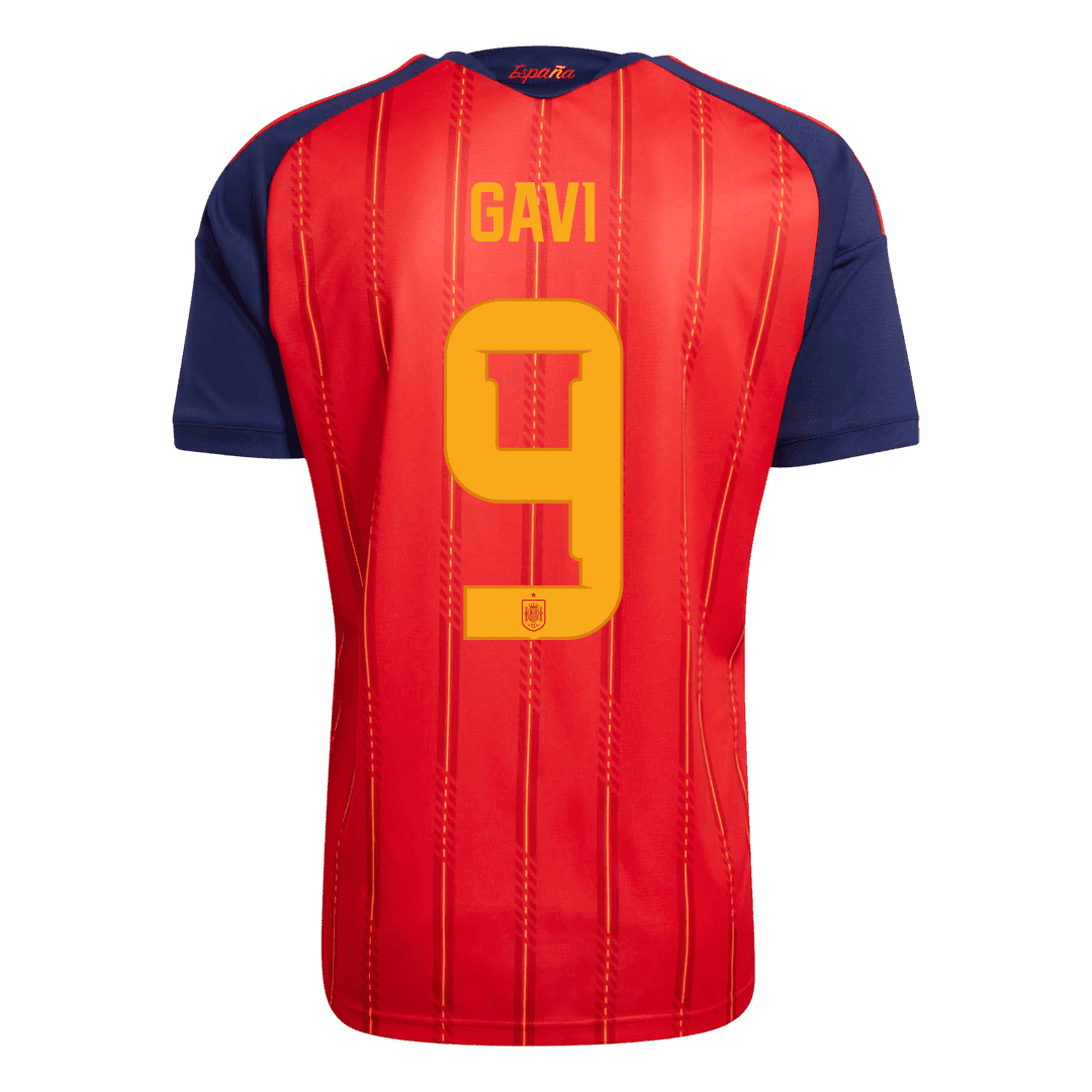 Camiseta GAVI #9 Spain 2026 Primera Equipación Copa del Mundo - Versión Hincha