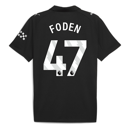 Camiseta Foden #47 Manchester City 2025/26 Segunda Equipación - Versión Hincha