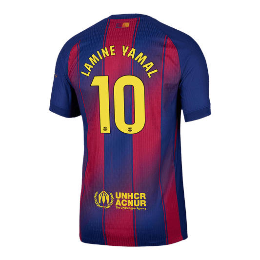 Camiseta Auténtica Lamine Yamal #10 Barcelona 2025/26 Primera Equipación - Versión Jugador