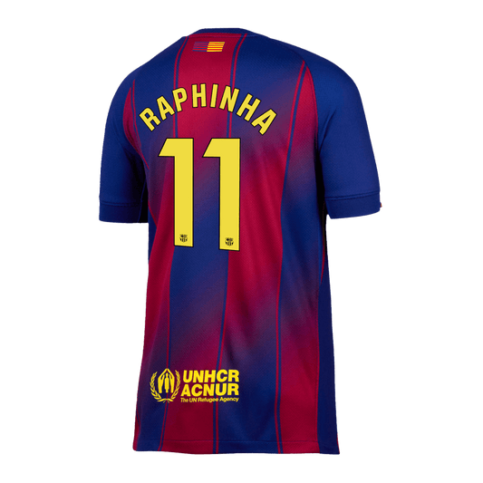 Camiseta Raphinha #11 Barcelona 2025/26 Primera Equipación - Versión Hincha