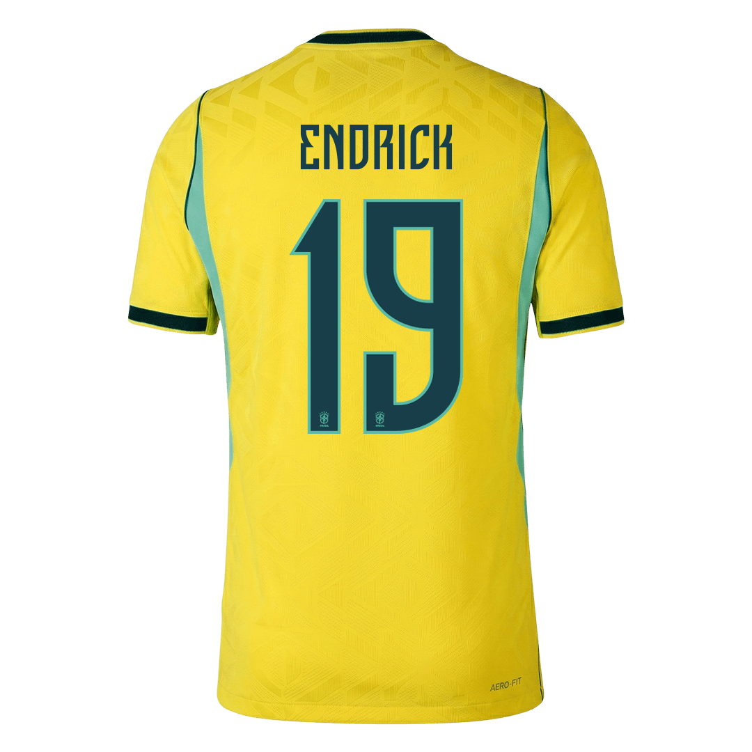 Camiseta Auténtica Endrick #19 Brasil 2026 Primera Equipación Copa del Mundo - Versión Jugador - Vista 2
