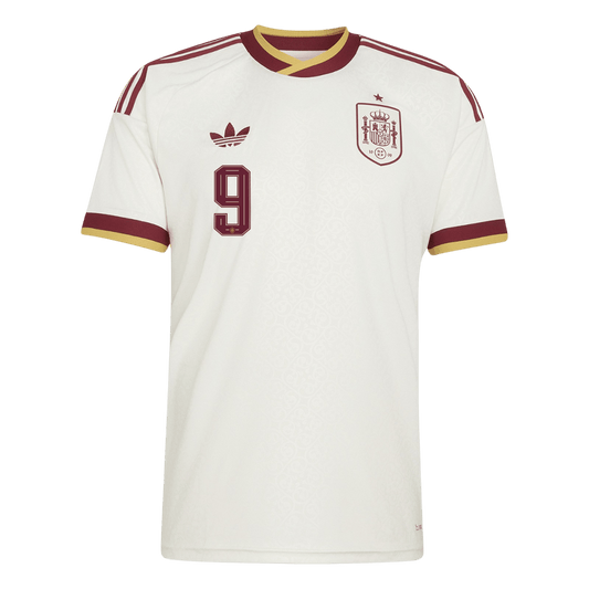 Camiseta Gavi #9 España 2026 Segunda Equipación Copa del Mundo - Versión Hincha