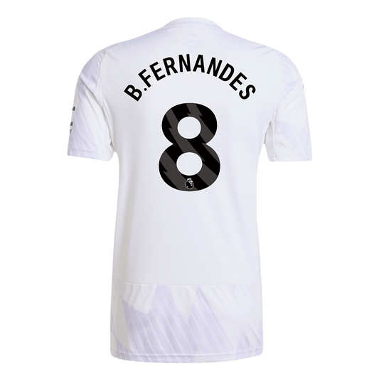 Camiseta B. Fernandes #8 Manchester United 2025/26 Segunda Equipación - Versión Hincha