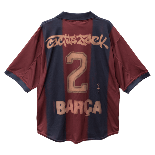 Camiseta Retro 2000/01 Barcelona X CJ Primera Equipación Hombre - Versión Hincha
