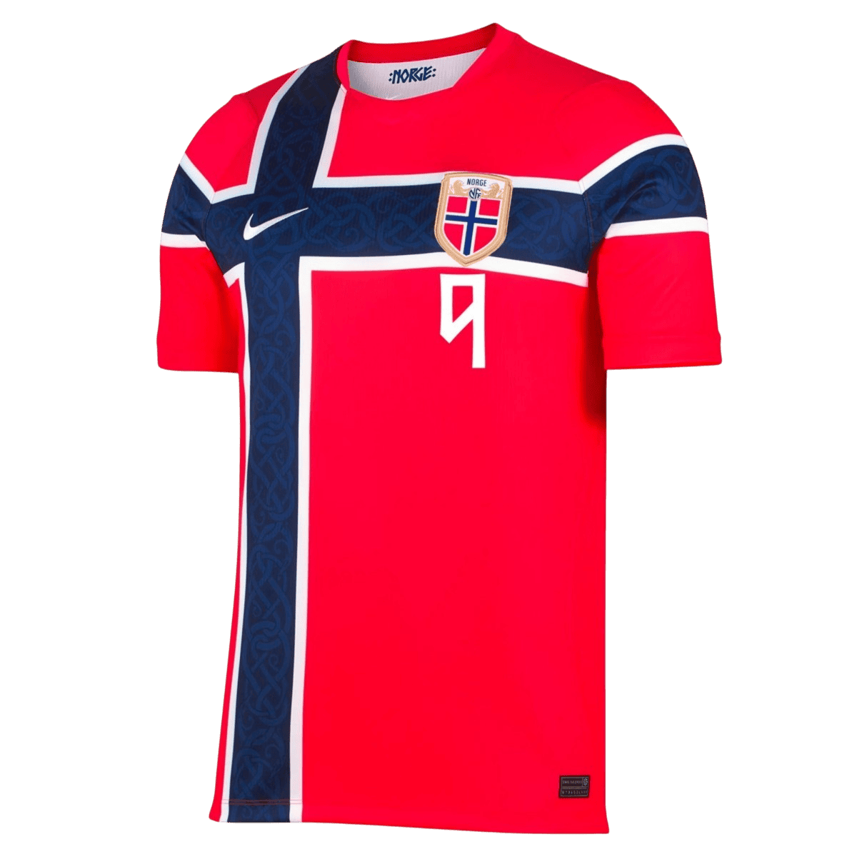 Camiseta Auténtica Braut Haaland #9 Noruega 2026 Primera Equipación Copa del Mundo - Versión Jugador