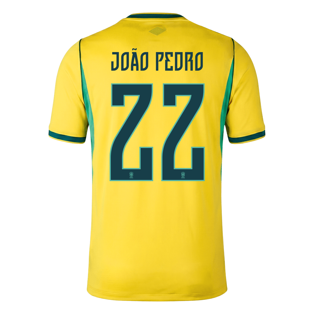 Camiseta João Pedro #22 Brasil 2026 Primera Equipación Copa del Mundo - Versión Hincha - Vista 5