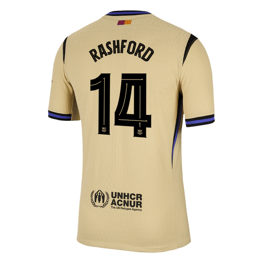 UCL Camiseta Auténtica Rashford #14 Barcelona 2025/26 Segunda Equipación - Versión Jugador