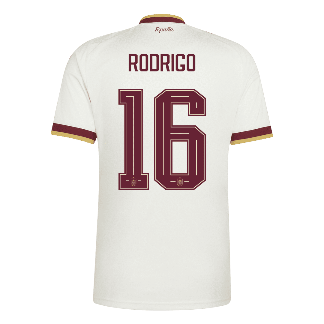 Camiseta RODRIGO #16 Spain 2026 Segunda Equipación Copa del Mundo - Versión Hincha