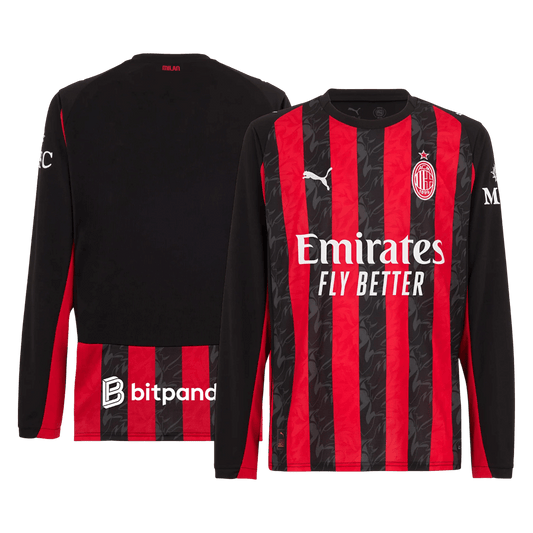 Manga Larga AC Milan 2025/26 Primera Equipación - Versión Hincha