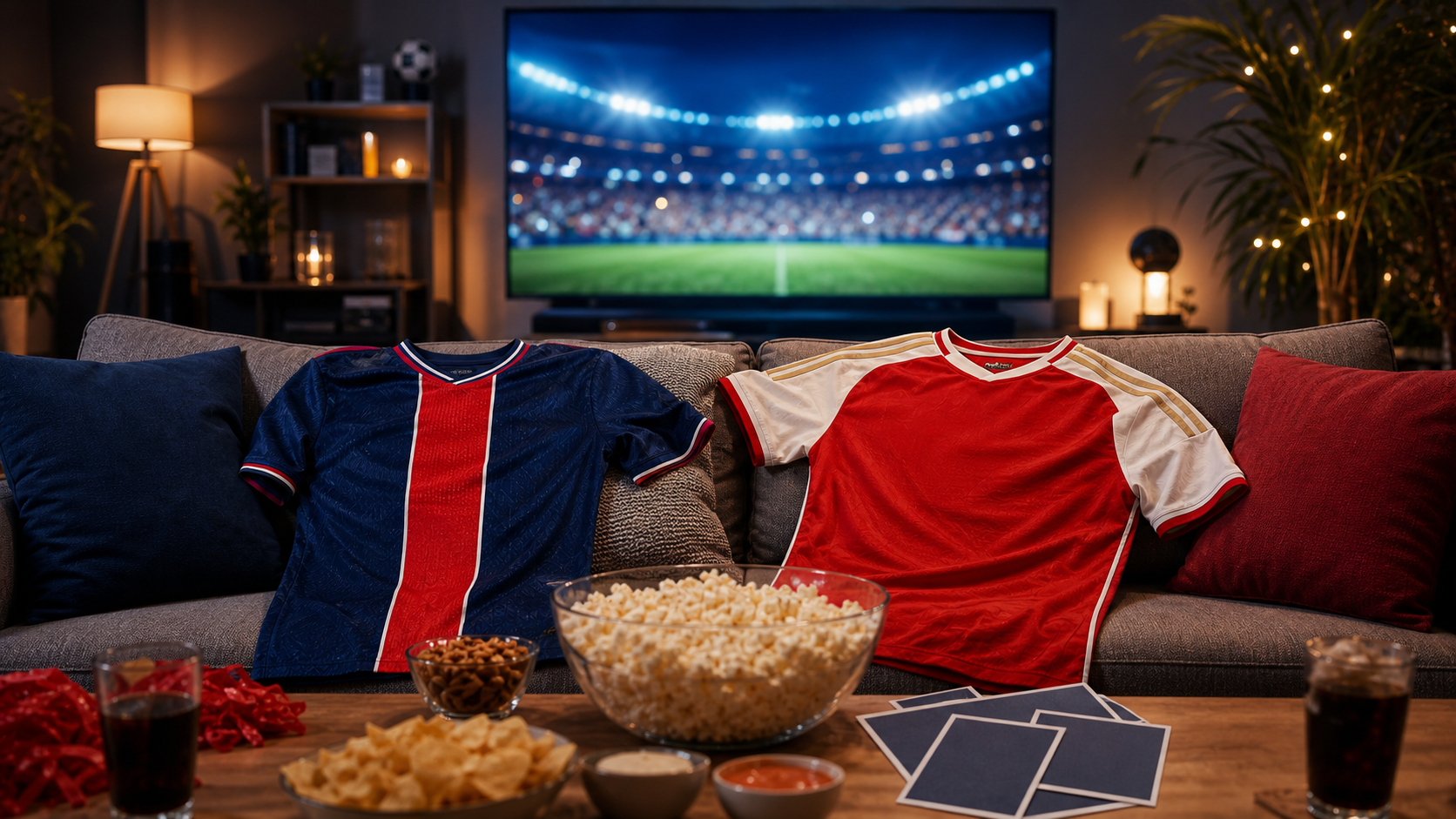 Como organizar una noche de final PSG vs Arsenal en casa