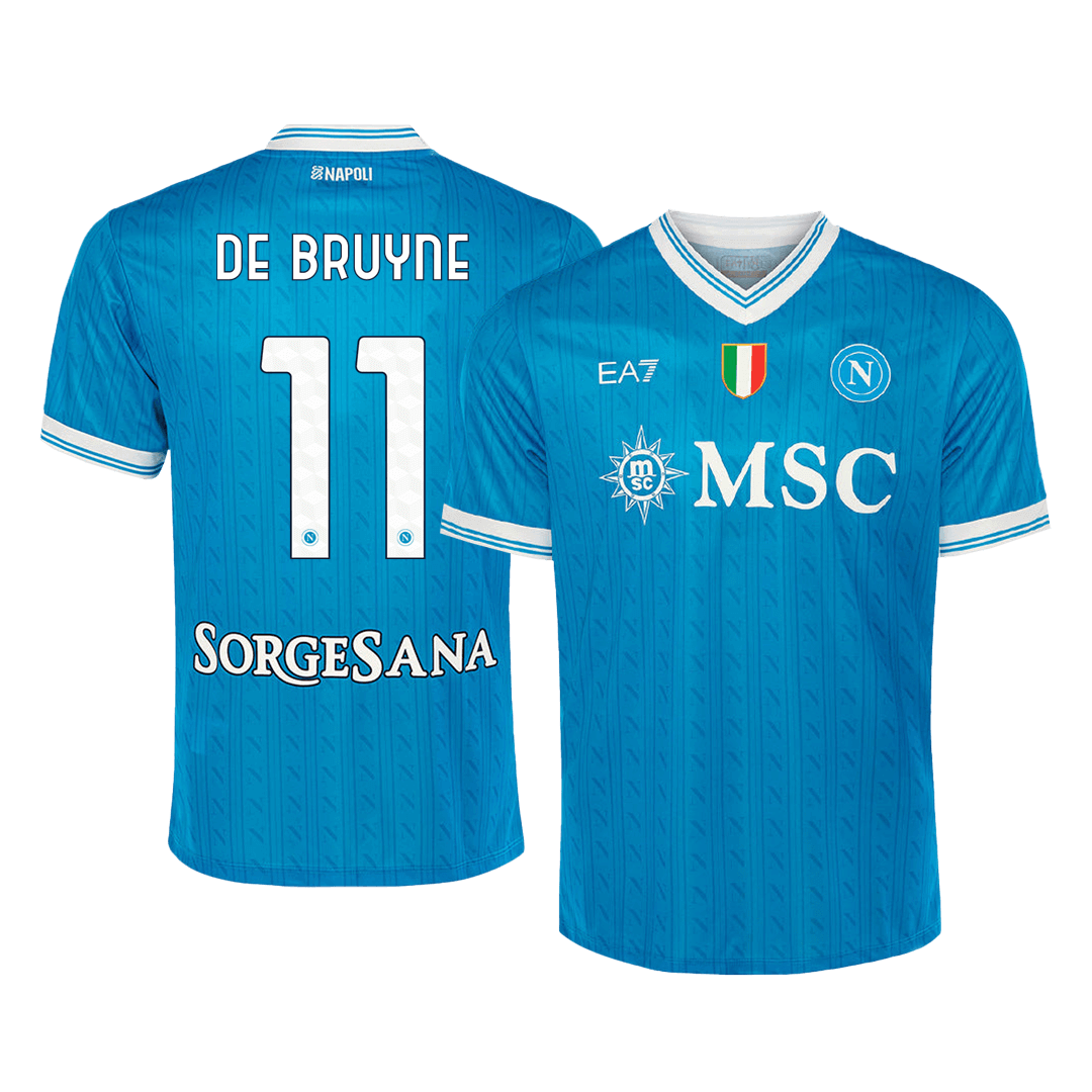 Camiseta De Bruyne #11 Napoli 2025/26 Primera Equipación - Versión Hincha