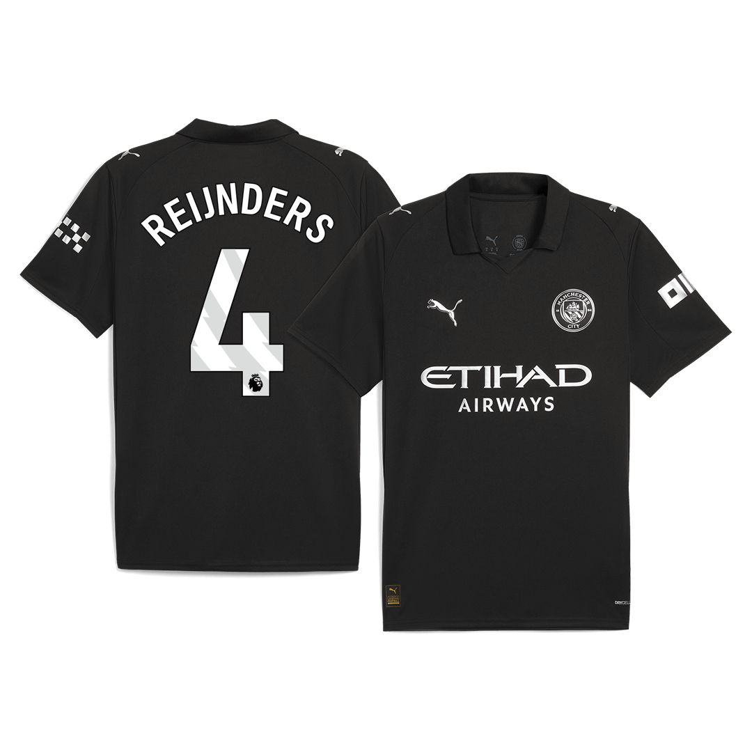 Camiseta Reijnders #4 Manchester City 2025/26 Segunda Equipación - Versión Hincha