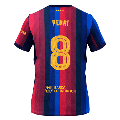 Camiseta PEDRI #8 Barcelona 2026/27 Primera Equipación - Versión Hincha