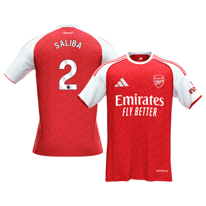 Camiseta Saliba #2 Arsenal 2025/26 Primera Equipación - Versión Hincha (Calidad Premium)