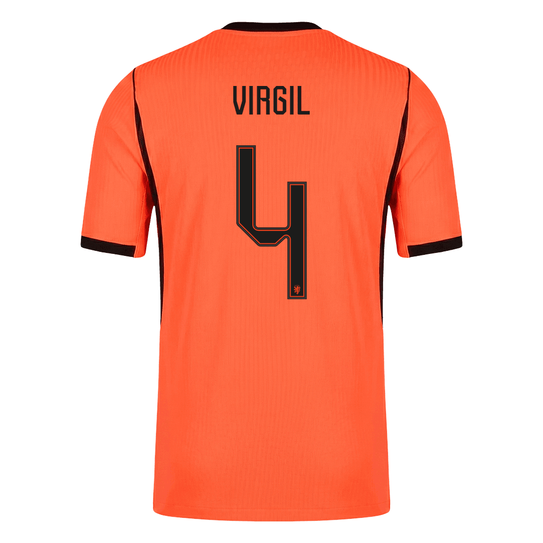 Camiseta Auténtica Virgil #4 Países Bajos 2026 Primera Equipación Copa del Mundo - Versión Jugador - Vista 9