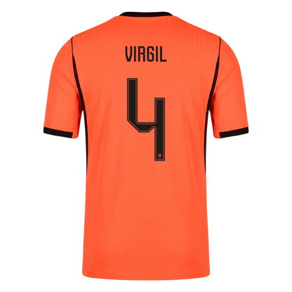 Camiseta Auténtica Virgil #4 Países Bajos 2026 Primera Equipación Copa del Mundo - Versión Jugador - Vista 9