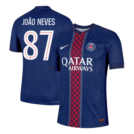 Camiseta Auténtica João Neves #87 PSG 2025/26 Primera Equipación - Versión Jugador
