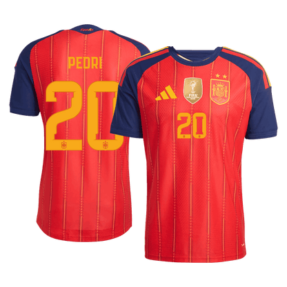 Camiseta Auténtica PEDRI #20 Spain 2026 Primera Equipación Copa del Mundo -Versión Jugador