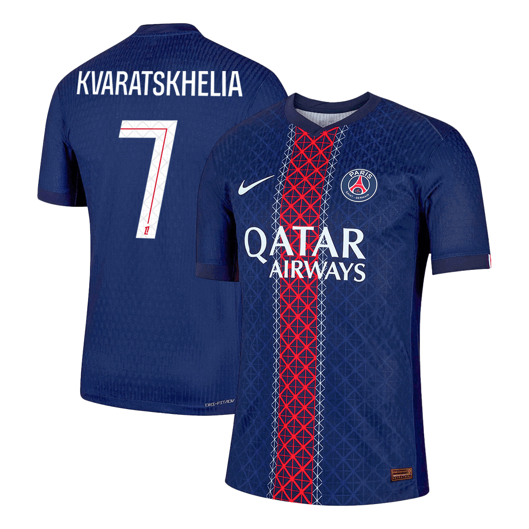Camiseta Auténtica Kvaratskhelia #7 PSG 2025/26 Primera Equipación - Versión Jugador