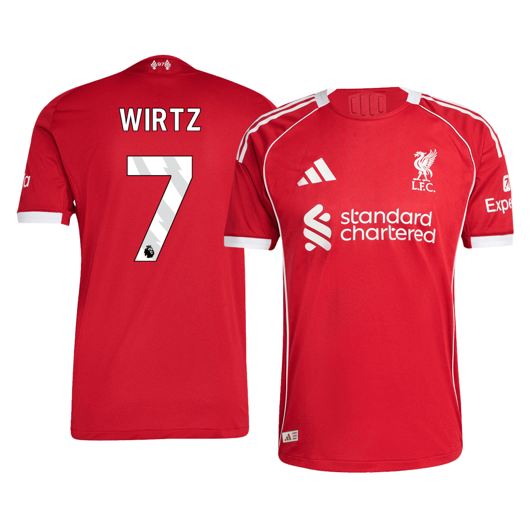 Camiseta Auténtica Wirtz #7 Liverpool 2025/26 Primera Equipación - Versión Jugador