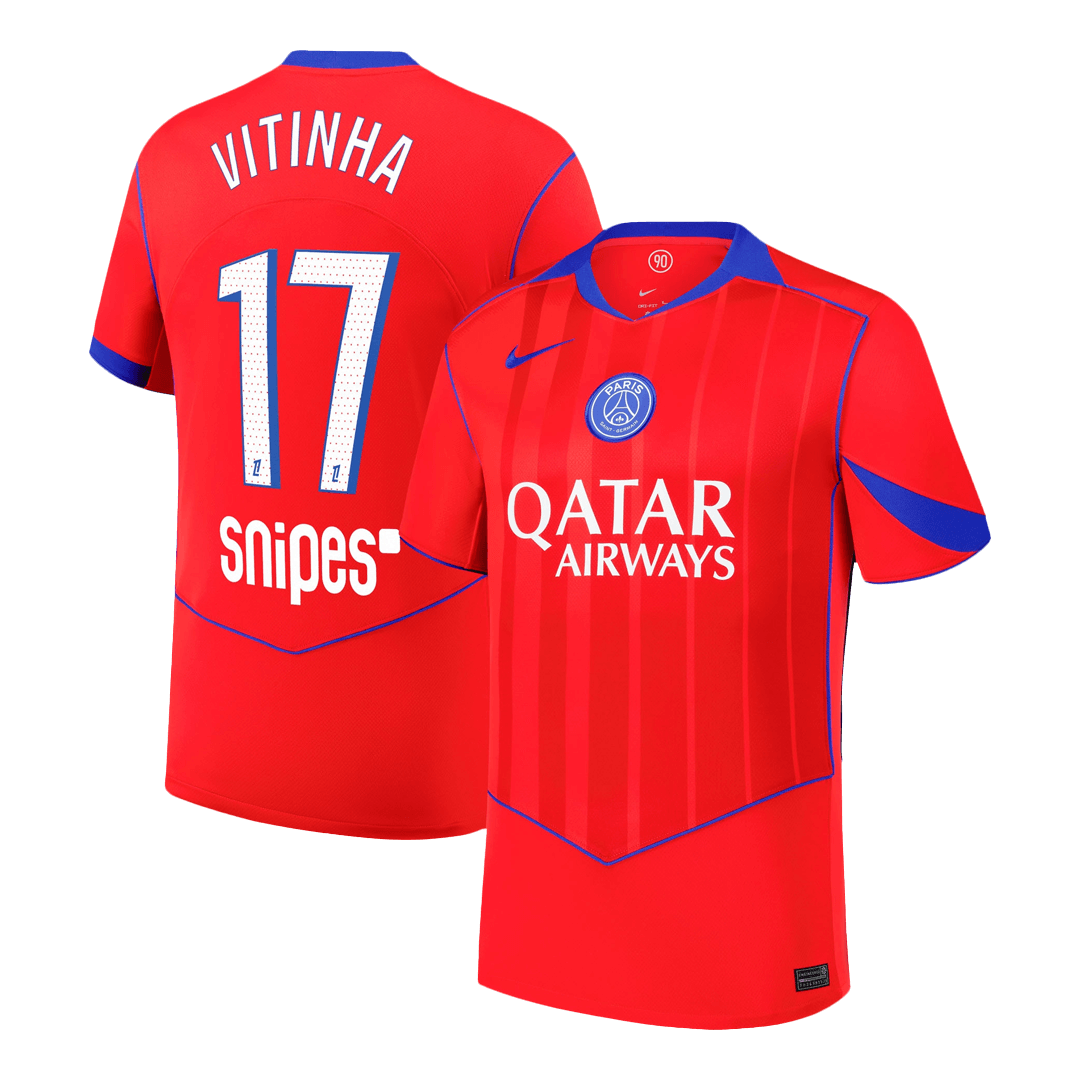 Camiseta Vitinha #17 PSG 2025/26 Tercera Equipación - Versión Hincha