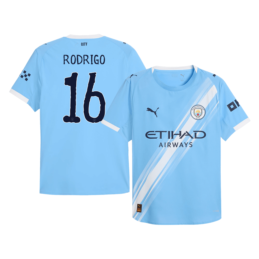 Camiseta Rodrigo #16 Manchester City 2025/26 Copa Mundial de Clubes Primera Equipación Hombre - Versión Jugador