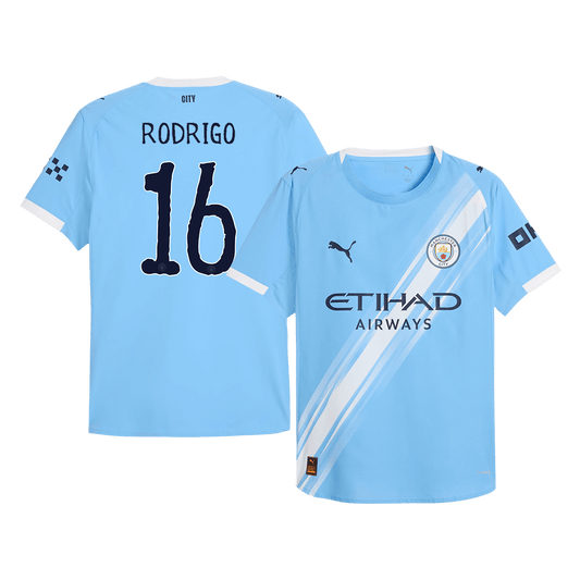 Camiseta Rodrigo #16 Manchester City 2025/26 Copa Mundial de Clubes Primera Equipación Hombre - Versión Jugador