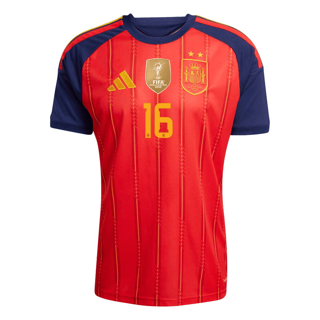 Camiseta RODRIGO #16 Spain 2026 Primera Equipación Copa del Mundo - Versión Hincha