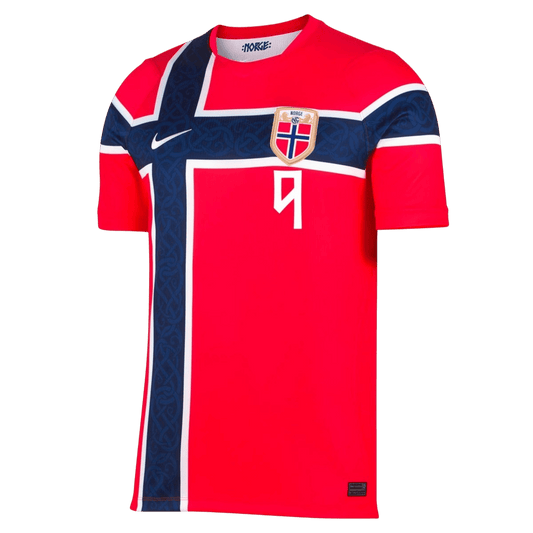 Camiseta Braut Haaland #9 Noruega 2026 Primera Equipación Copa del Mundo - Versión Hincha