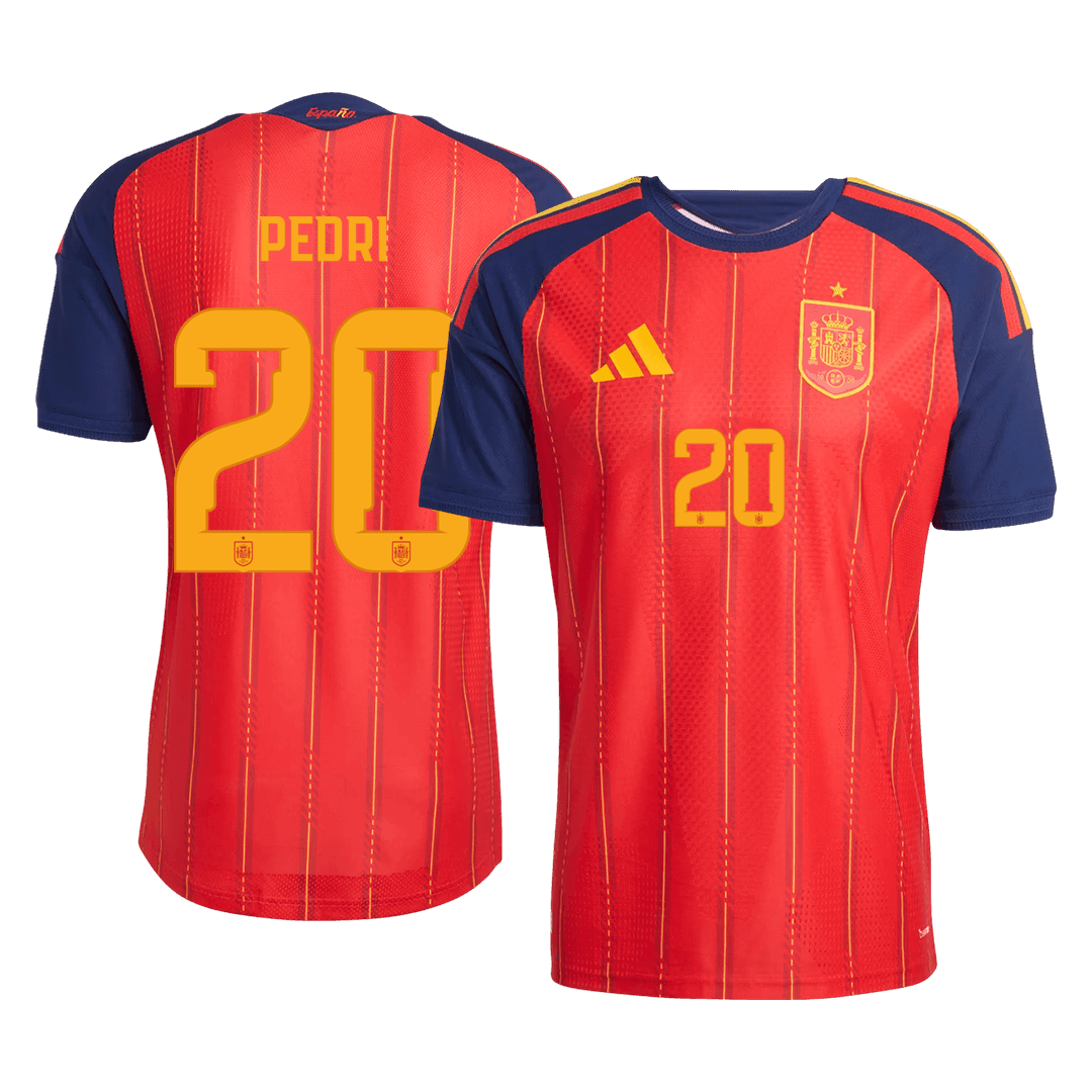 Camiseta Auténtica Pedri #20 España 2026 Primera Equipación Copa del Mundo - Versión Jugador