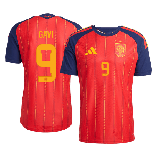 Camiseta Auténtica Gavi #9 España 2026 Primera Equipación Copa del Mundo - Versión Jugador