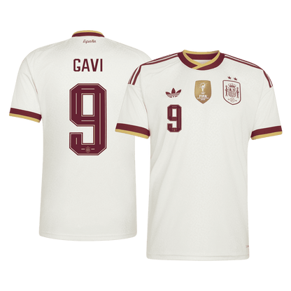 Camiseta GAVI #9 Spain 2026 Segunda Equipación Copa del Mundo - Versión Hincha