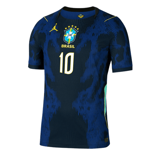 Camiseta Auténtica Neymar Jr. #10 Brasil 2026 Segunda Equipación Copa del Mundo - Versión Jugador