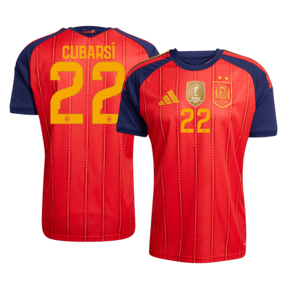Camiseta CUBARSÍ #22 Spain 2026 Primera Equipación Copa del Mundo - Versión Hincha