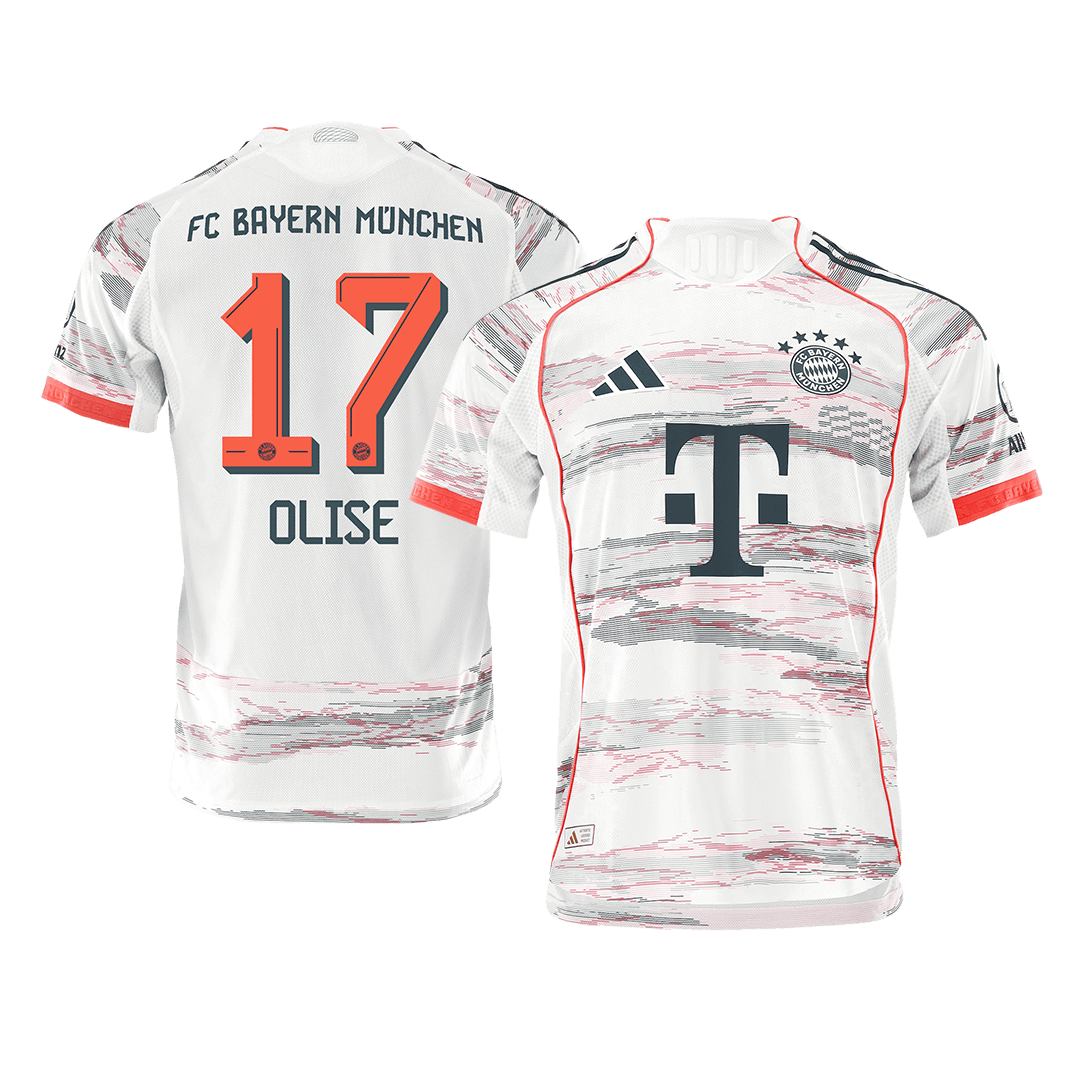 Camiseta Auténtica Olise #17 Bayern Munich 2025/26 Segunda Equipación - Versión Jugador