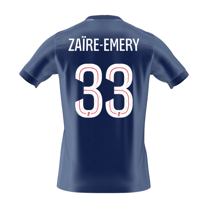 Camiseta Zaïre Emery #33 PSG 2025/26 Primera Equipación - Versión Hincha (Calidad Premium) - Vista 7
