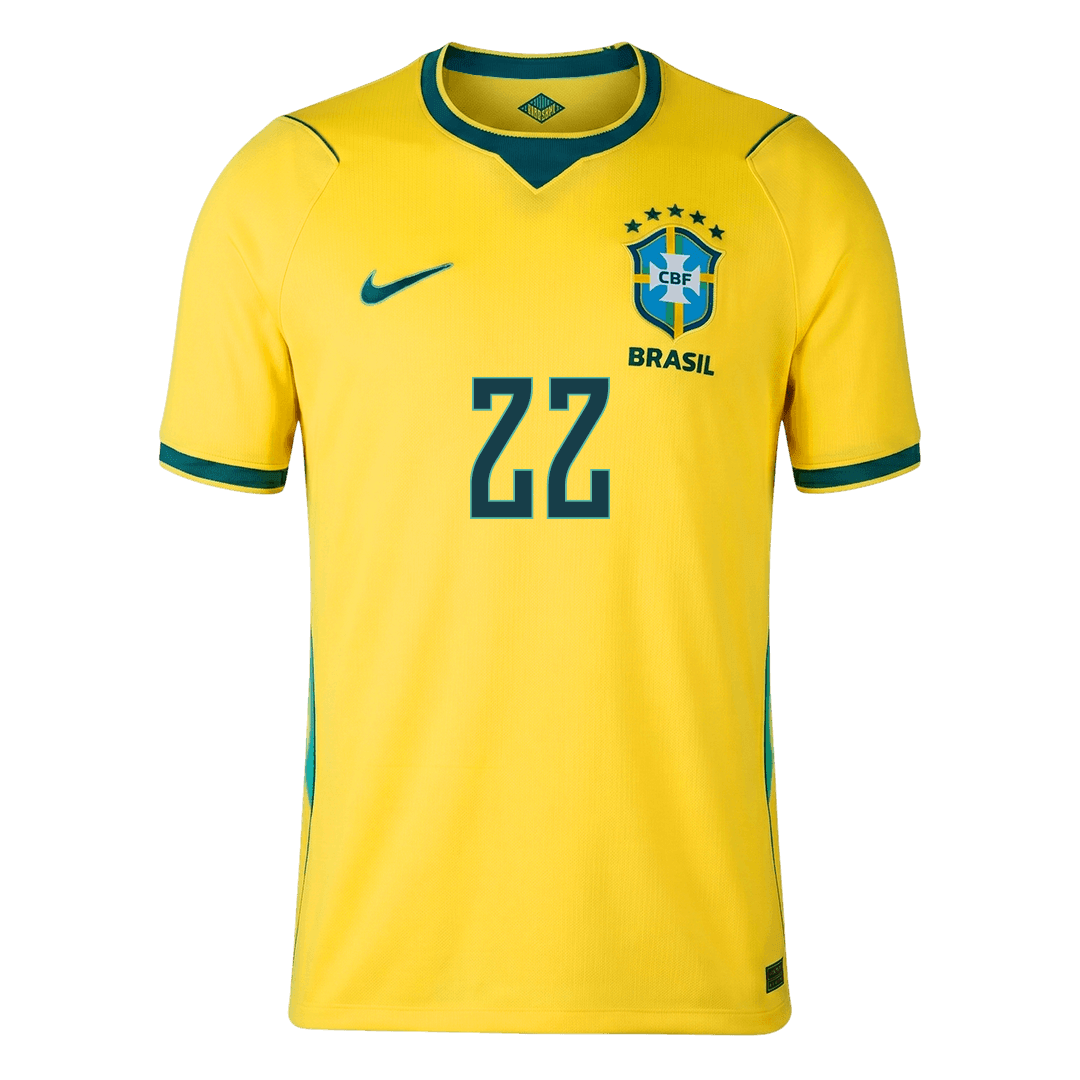 Camiseta João Pedro #22 Brasil 2026 Primera Equipación Copa del Mundo - Versión Hincha - Vista 4