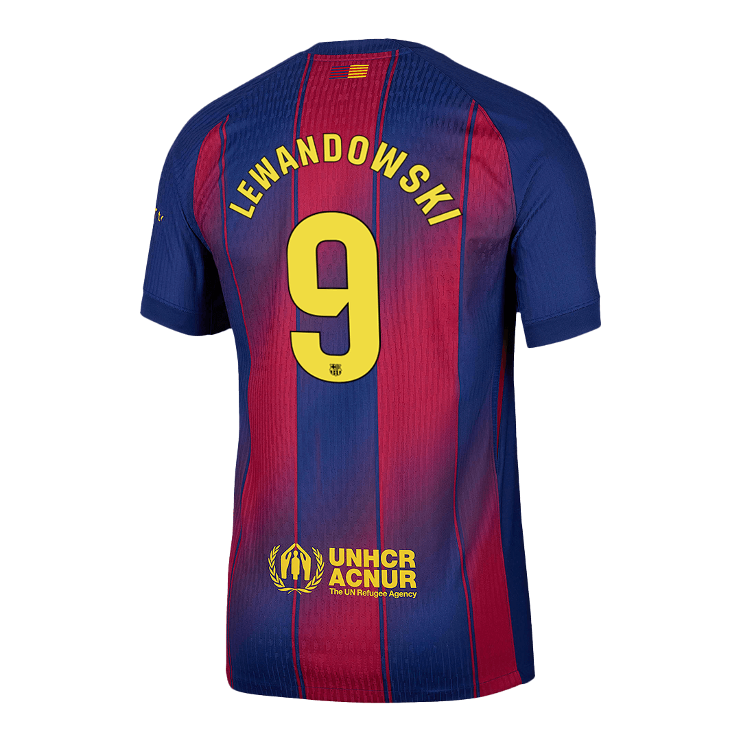 Camiseta Auténtica Lewandowski #9 Barcelona 2025/26 Primera Equipación - Versión Jugador