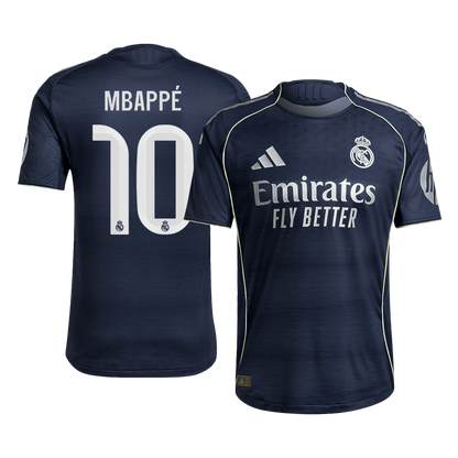 Camiseta Auténtica Mbappé #10 Real Madrid 2025/26 Segunda Equipación Hombre - Versión Jugador